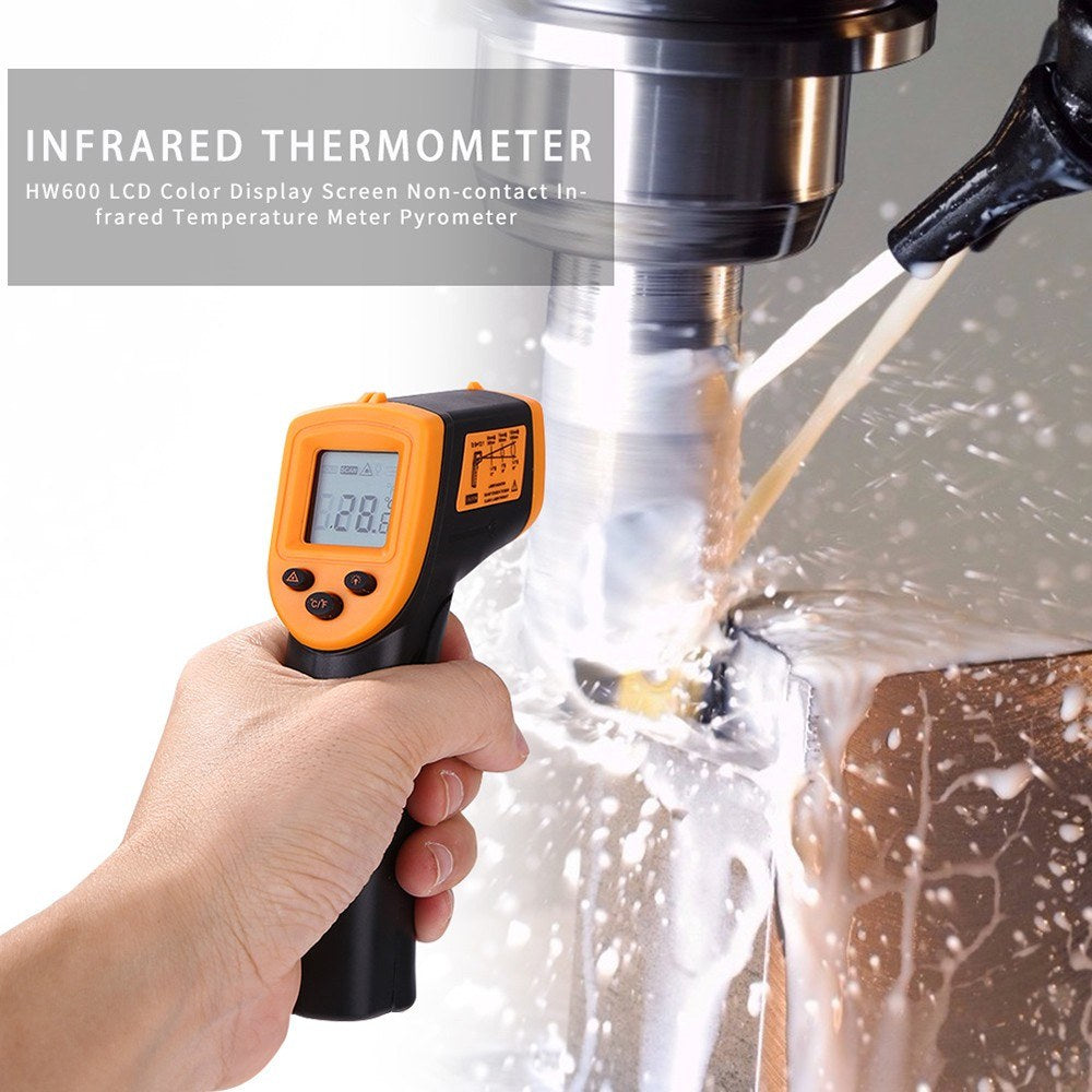Handheld Non-Contact Infrared Thermometer LCD Display Temperature Meter, Digital IR Industrial Laser Pyrometer