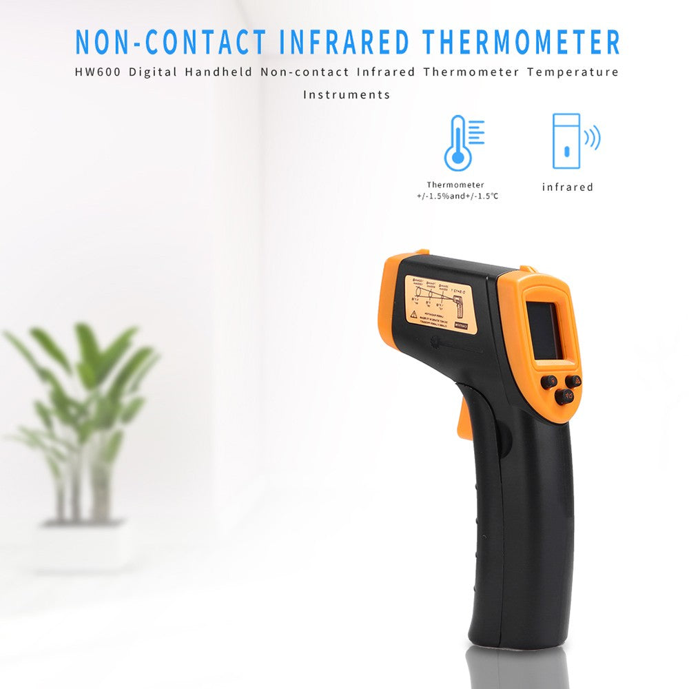 Handheld Non-Contact Infrared Thermometer LCD Display Temperature Meter, Digital IR Industrial Laser Pyrometer