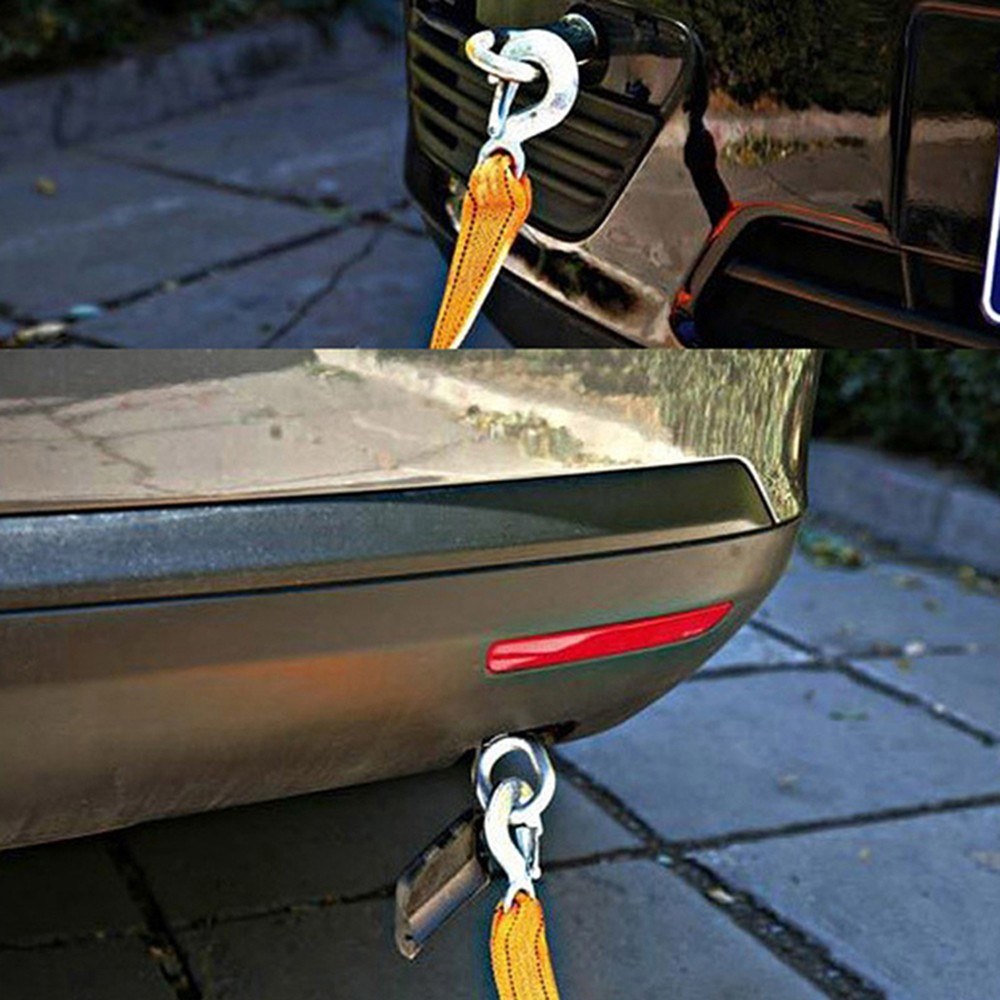 Tow Strap with Hooks Car Vehicle Recovery Rope Trailer 11,023 lbs Capacity Heavy Duty for Truck SUV,4m