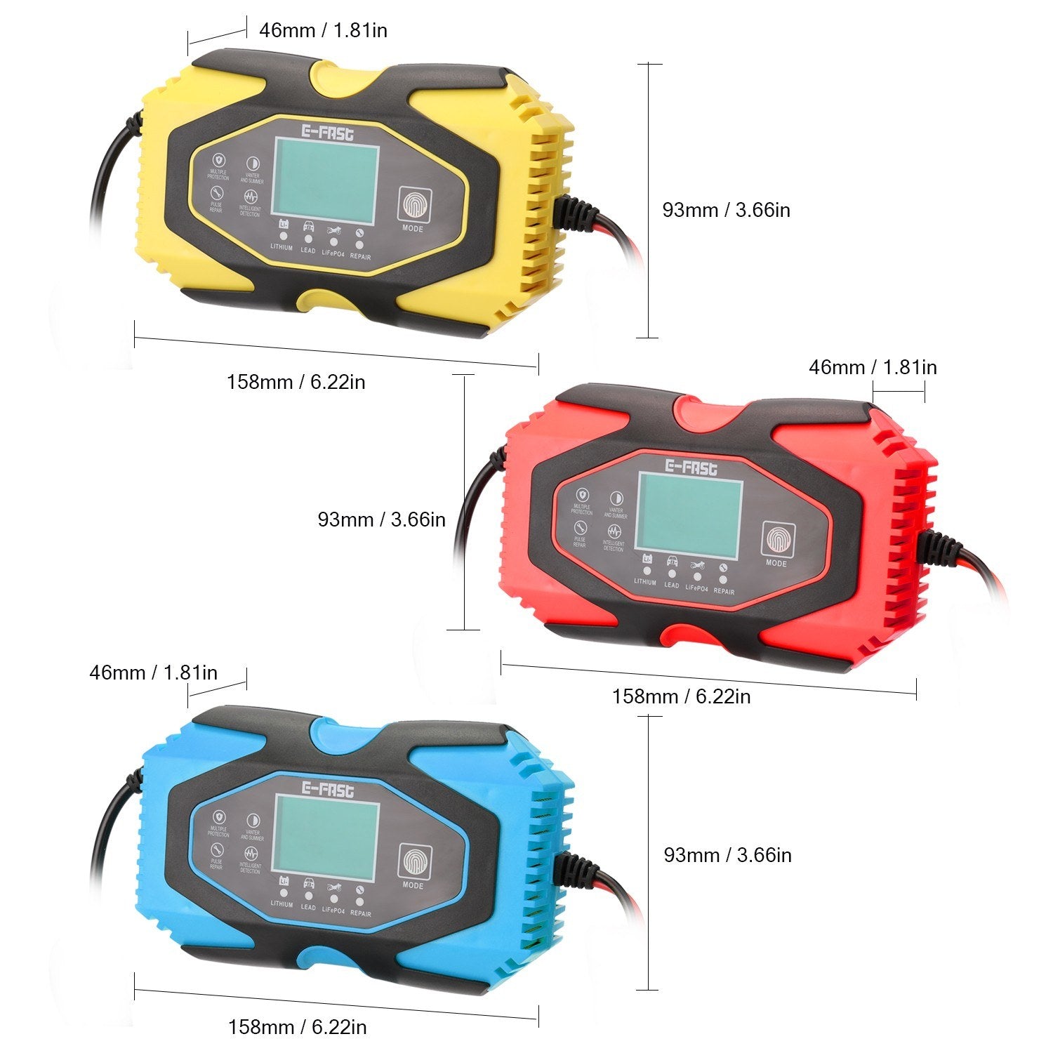 12V6A-24V3A Automatic Pulse Repairing Battery Charging Device