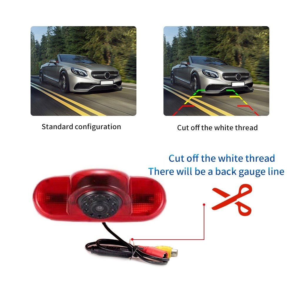 HD IR Night Vision 3rd Brake Light Reversing Backup Camera Waterproof Rear View + 7.0 inch Reverse Monitor
