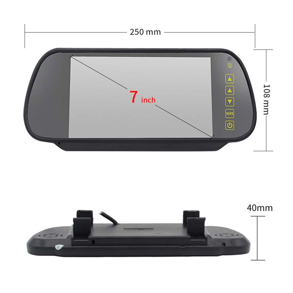 HD IR Night Vision 3rd Brake Light Reversing Backup Camera Waterproof Rear View + 7.0 inch Reverse Monitor