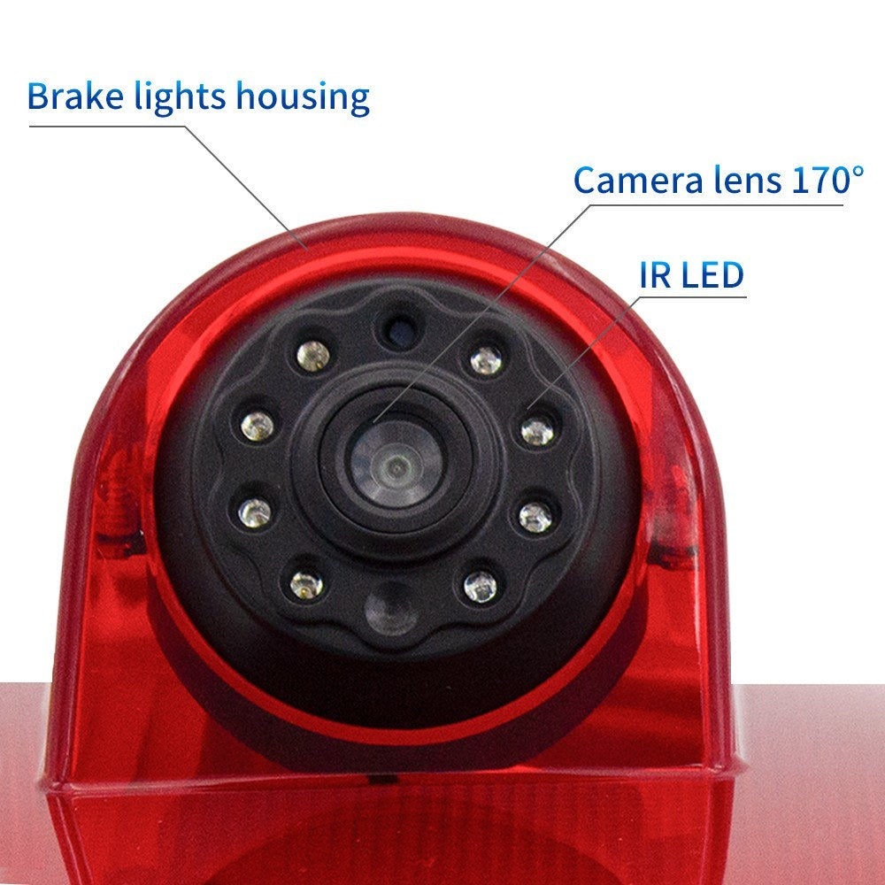 HD IR Night Vision 3rd Brake Light Reversing Backup Camera Waterproof Rear View + 7.0 inch Reverse Monitor