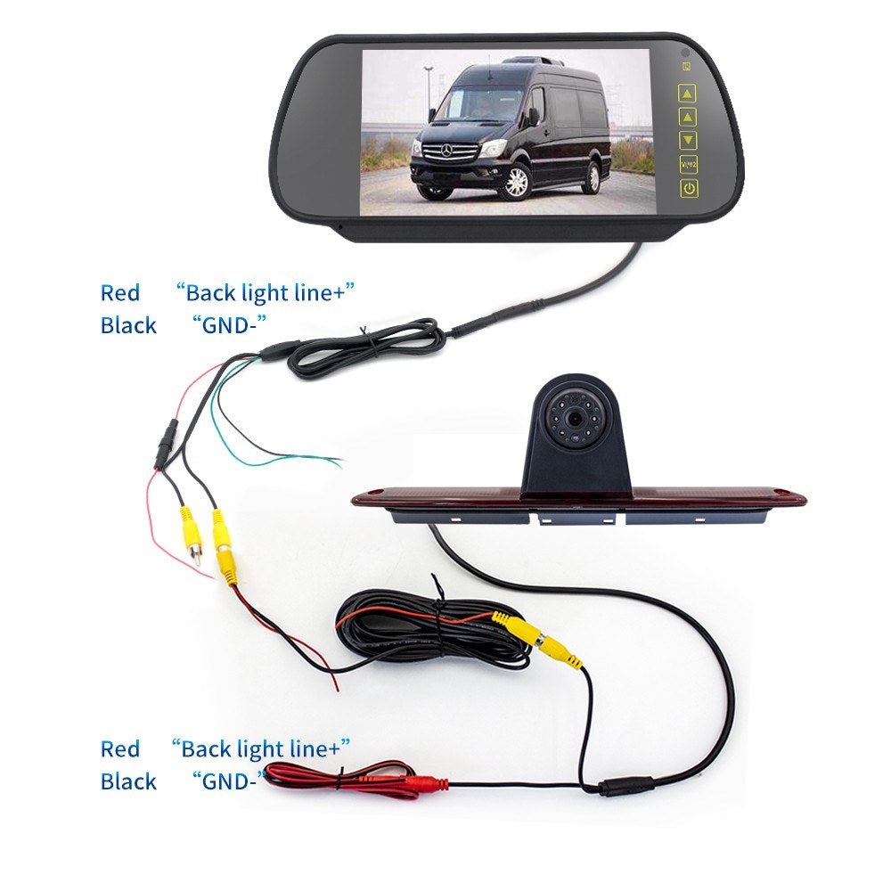 7in Brake Light Backup Camera for Mercedes-Benz Sprinter/VW Crafter Vans LED Parking