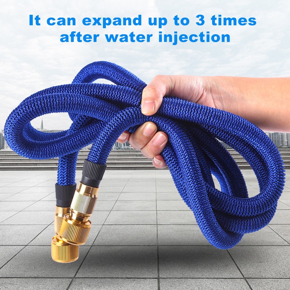 High Pressure Pistol Grip Sprayer Water Gun with Expandable Garden Hose + Pipe Connector Kit