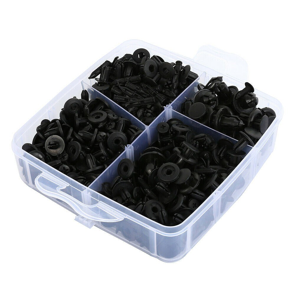 620Pcs Car Body Push Pin Retainer Rivet Fasteners Trim Molding Clip + Screwdriver + Pliers