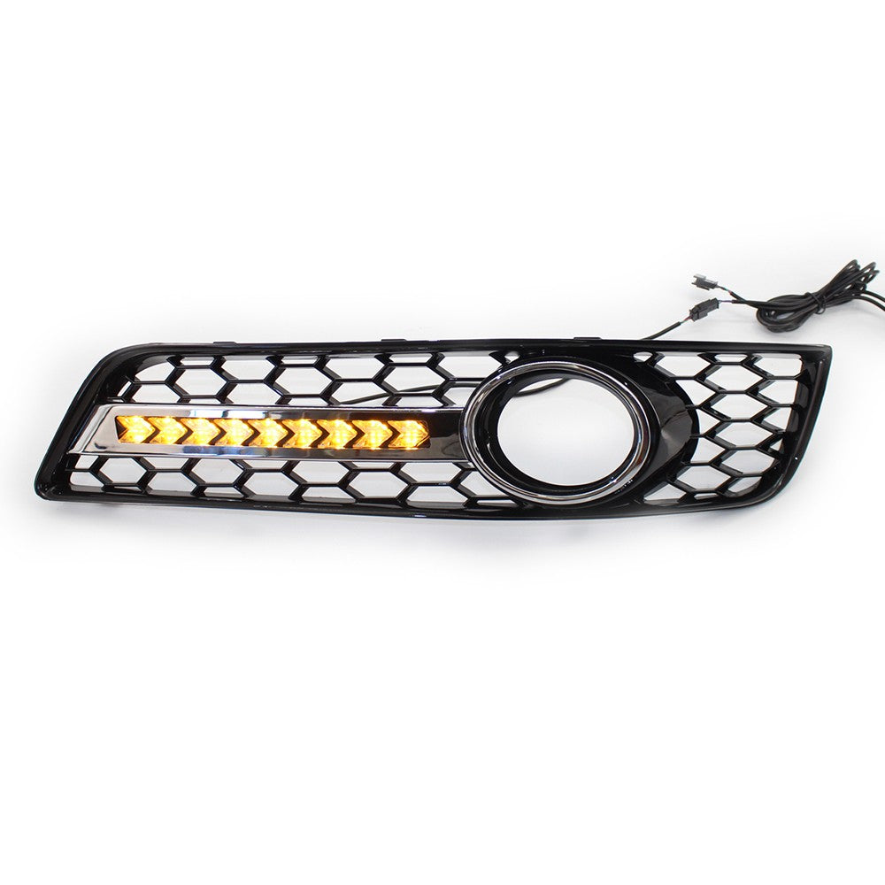 Replacement for AUDI A3 8P 09-13 Front Bumper Fog Light Lamp Grille Pair Set Left and Right