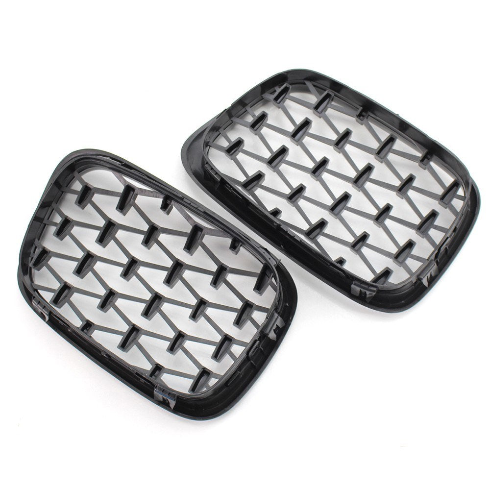Replacement for 97-03 BMW E39 525i 528i 530i 540i M5 Front Bumper Kidney Grille Glossy Black