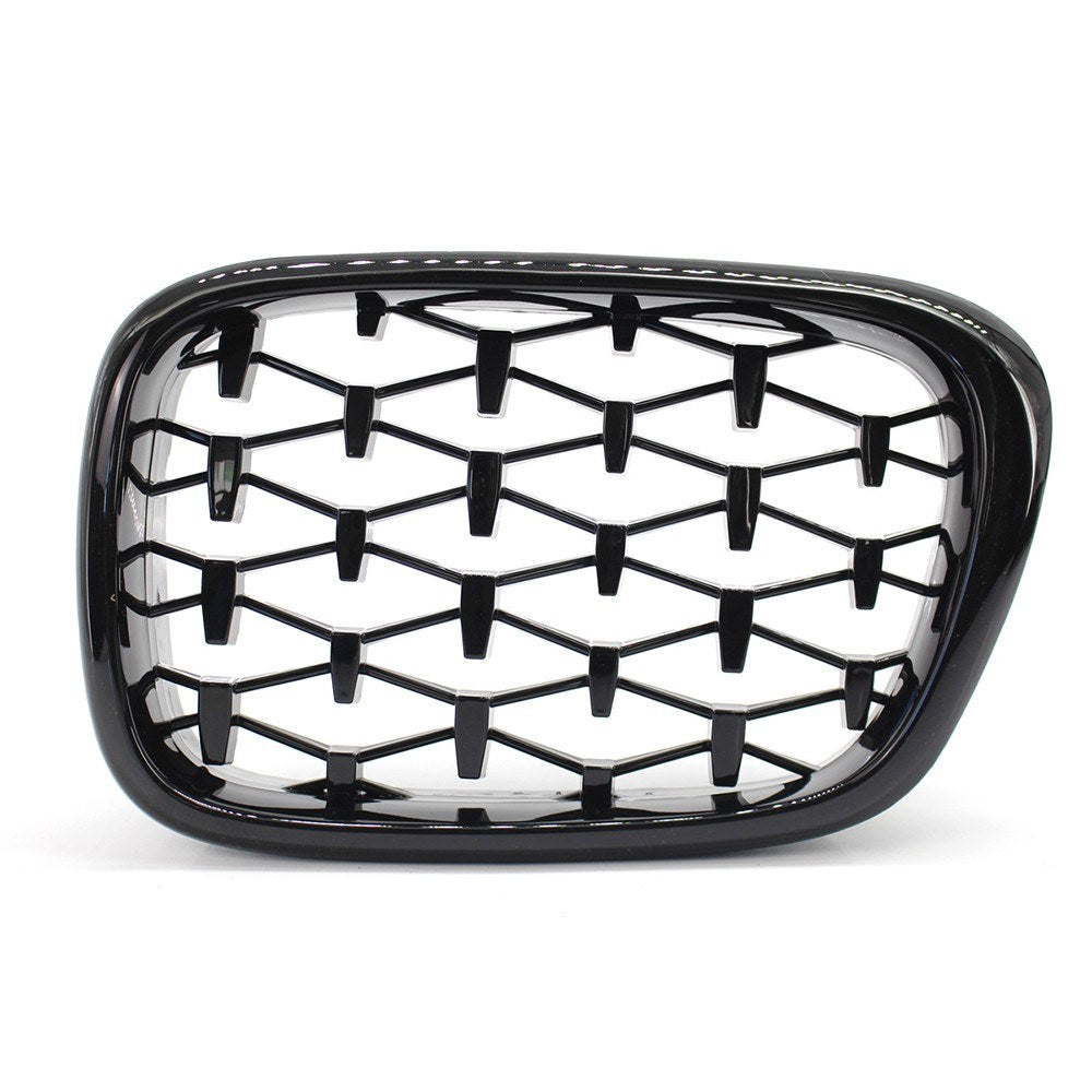Replacement for 97-03 BMW E39 525i 528i 530i 540i M5 Front Bumper Kidney Grille Glossy Black