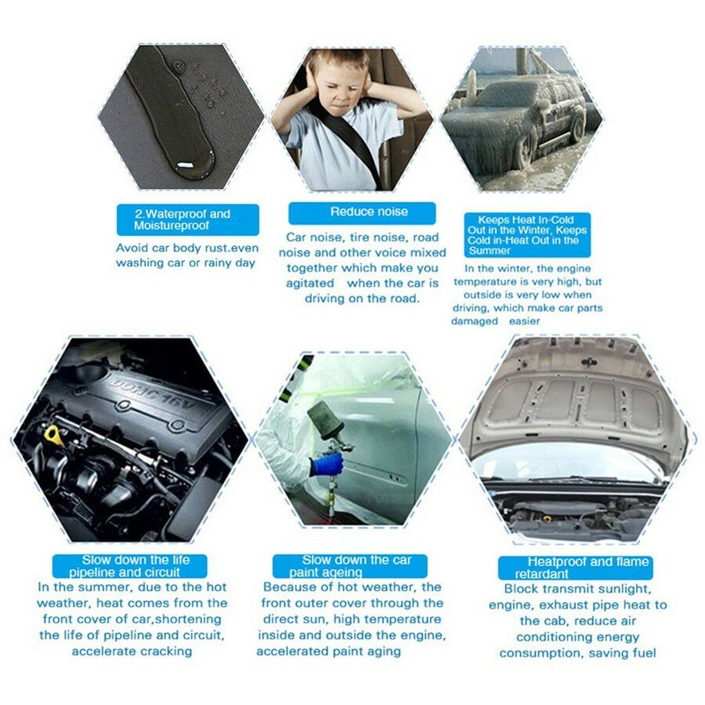 Car Soundproof Noise Insulation Sound Deadener Acoustic Foam Material