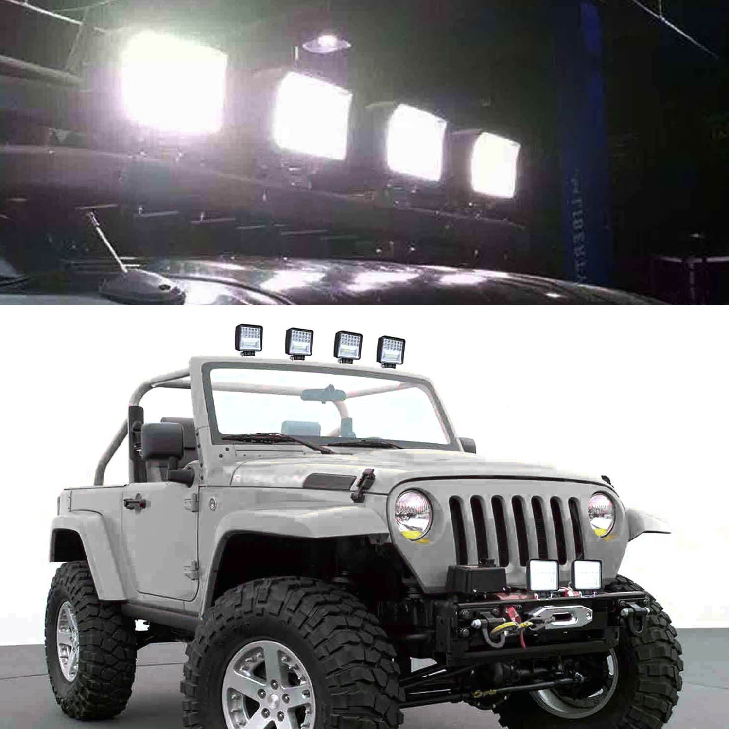 LED Work Light Bar Flood Spot Beam Offroad Car Truck Daylight Refitting Lamp Cross-country
