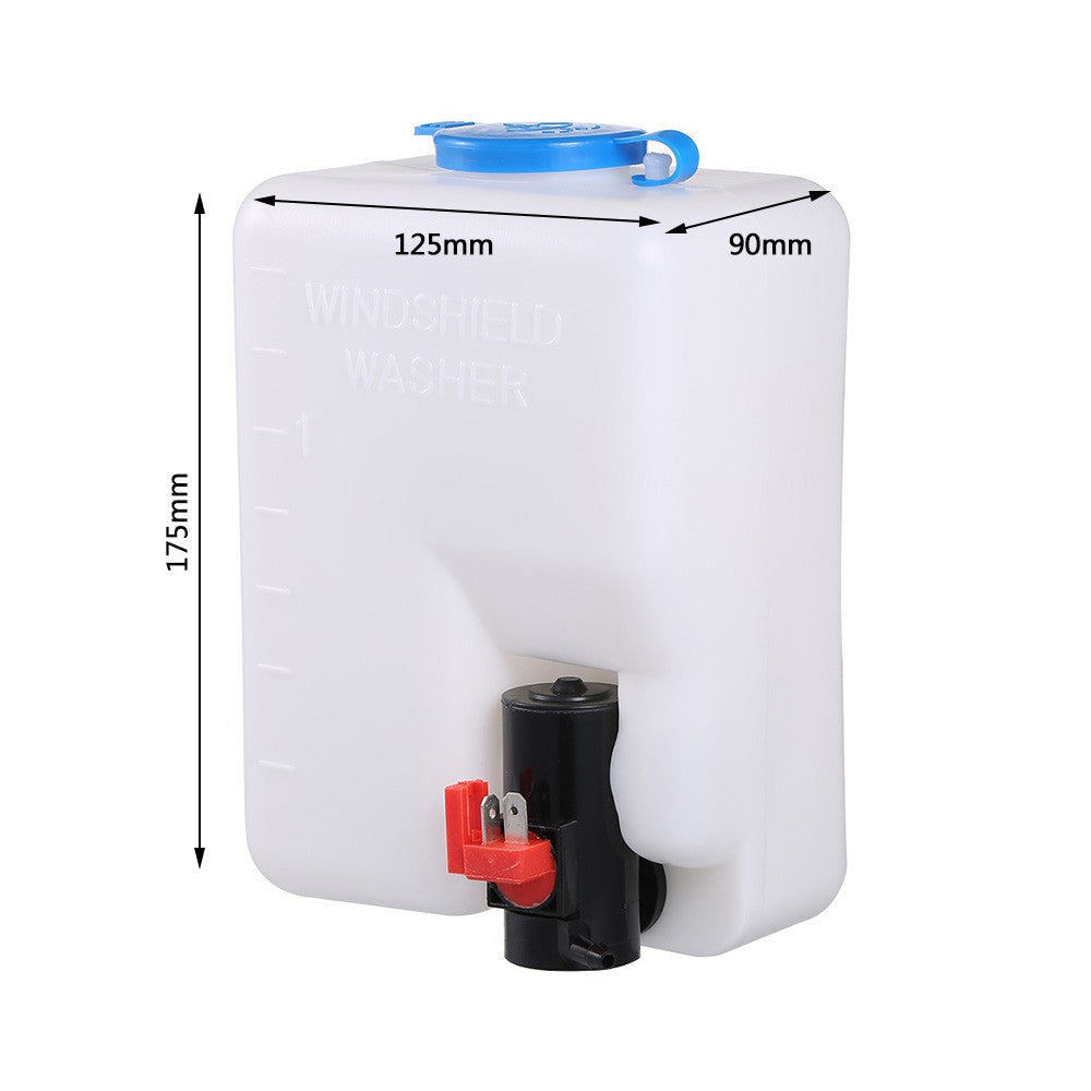 Universal Windscreen Washer Bottle Kit with Pump Hose Jets Wiring Switch