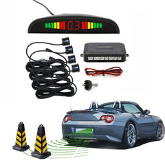 Car Sensor Backup Reverse Rear View Radar Alarm System Kit Digital Display Black
