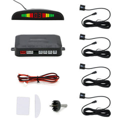 Car Sensor Backup Reverse Rear View Radar Alarm System Kit Digital Display Black