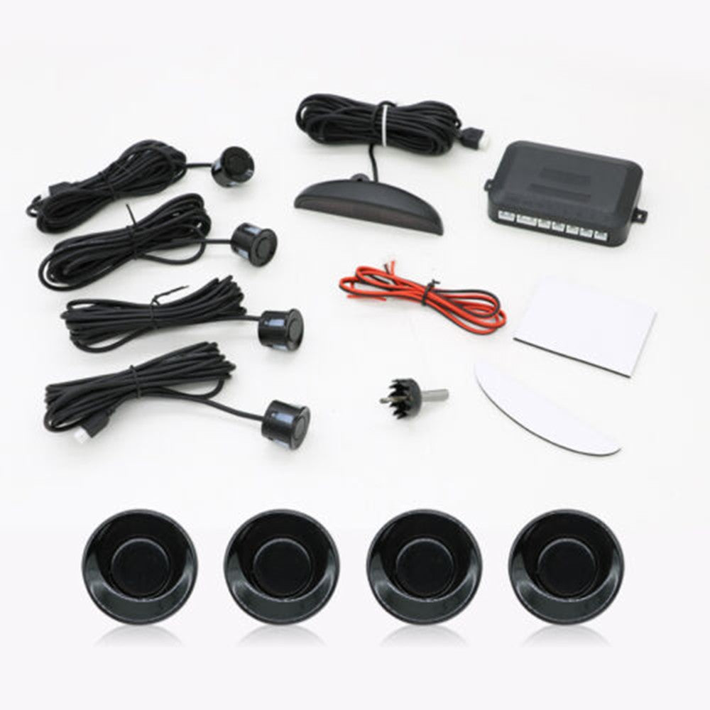 Car Sensor Backup Reverse Rear View Radar Alarm System Kit Digital Display Black