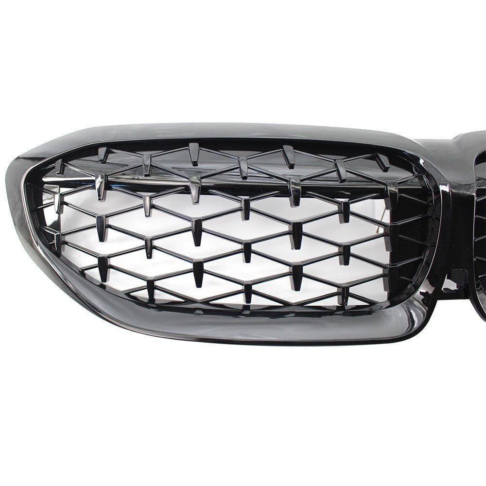 Glossy Black Grill Front Kidney Grille Replacement for BMW 3 Series G20 Racing 2019 2020