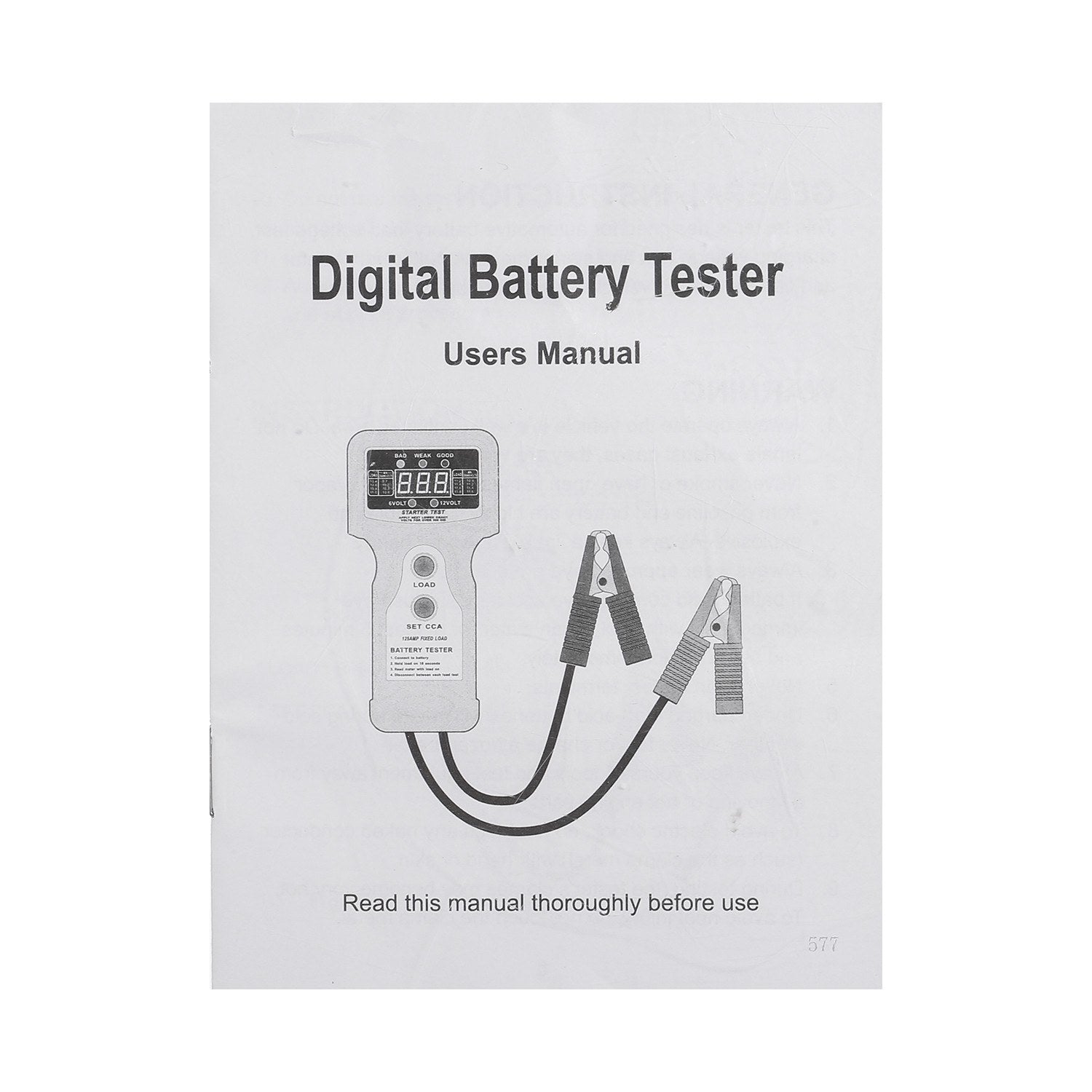 Automotive Digital Battery Tester Load Checker Charging Voltage Test Tool Car Universal Fault Diagnosis