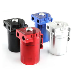 Aluminum Universal Oil Catch Can Tank with Breather Reservoir Filter Baffled
