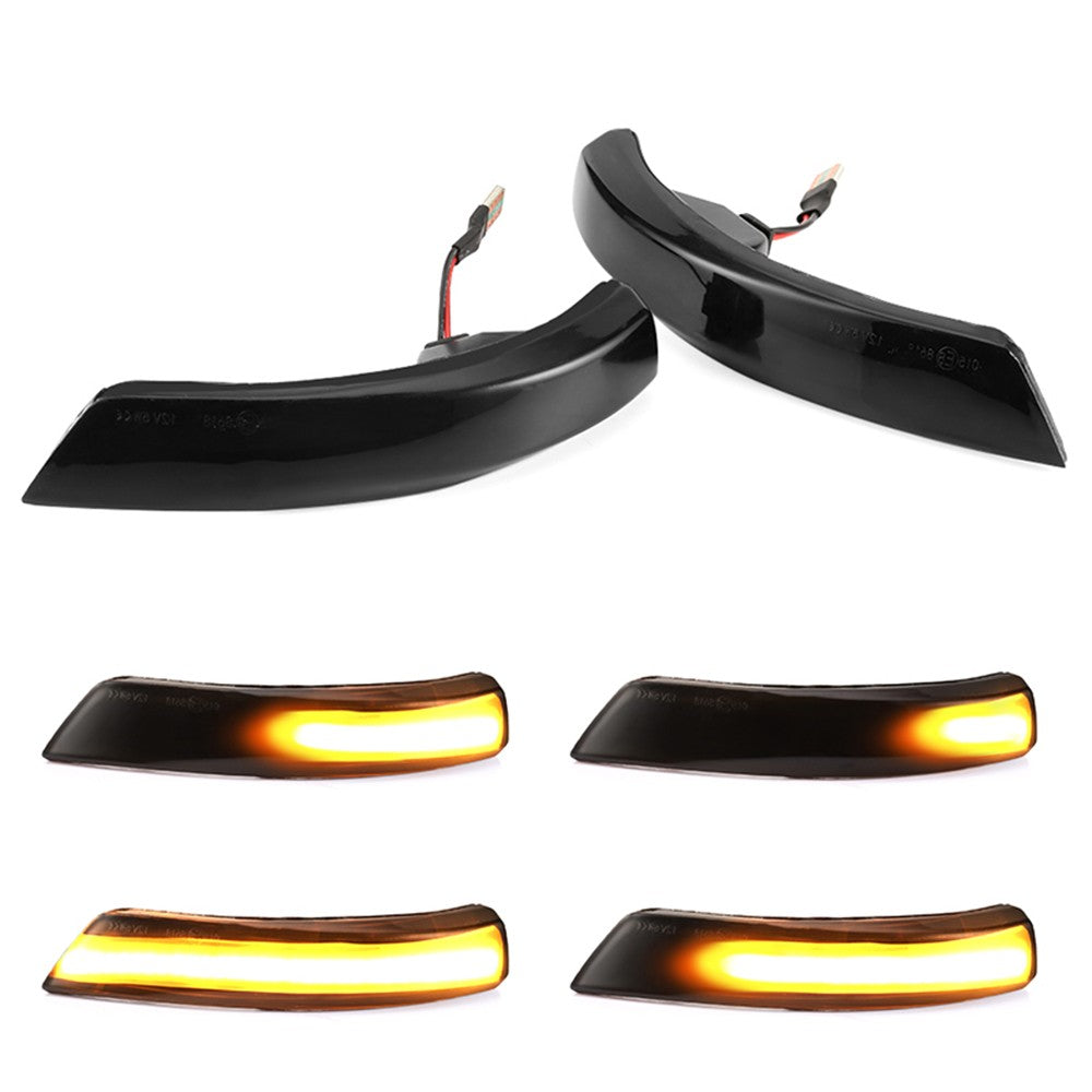 2pcs Dynamic Turn Signal Light LED Side Wing Rearview Mirror Indicator Blinker Replacement