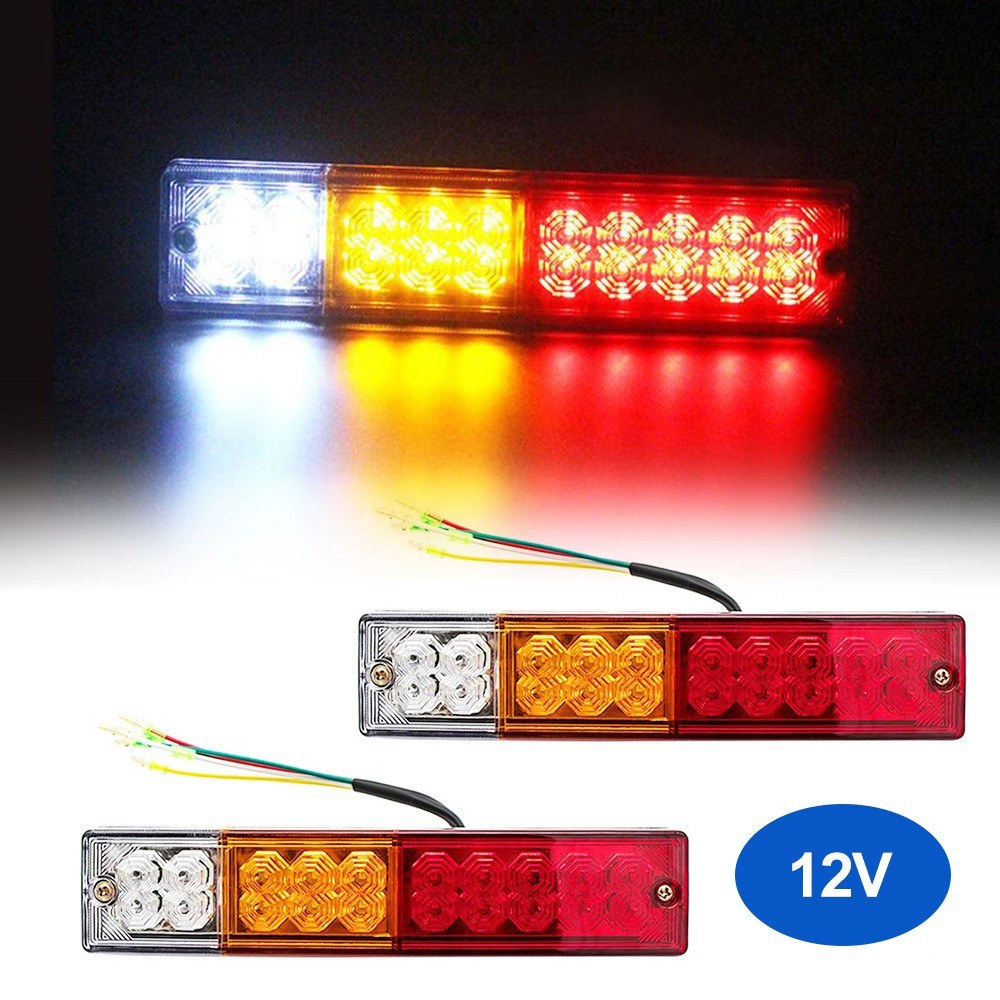 2X 12V 20 LED Stop Rear Tail Reverse Light Indicator Lamp Ute Truck Trailer Caravan