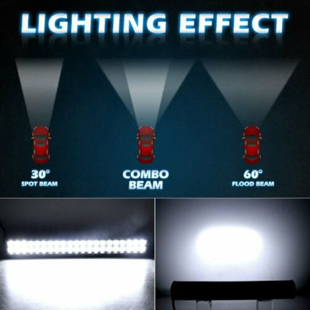 126W 20inch Waterproof Spot Flood Combo for ATV Truck Led Lights Driving Lamp