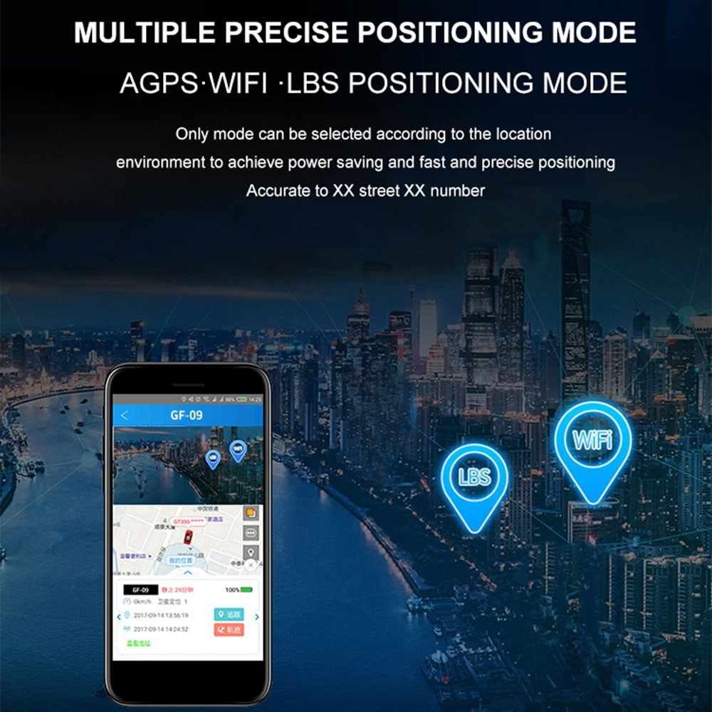 Mini GPS Tracker Portable Real Time Tracking Device for Kids Elderly Dogs Motorcycles Trucks