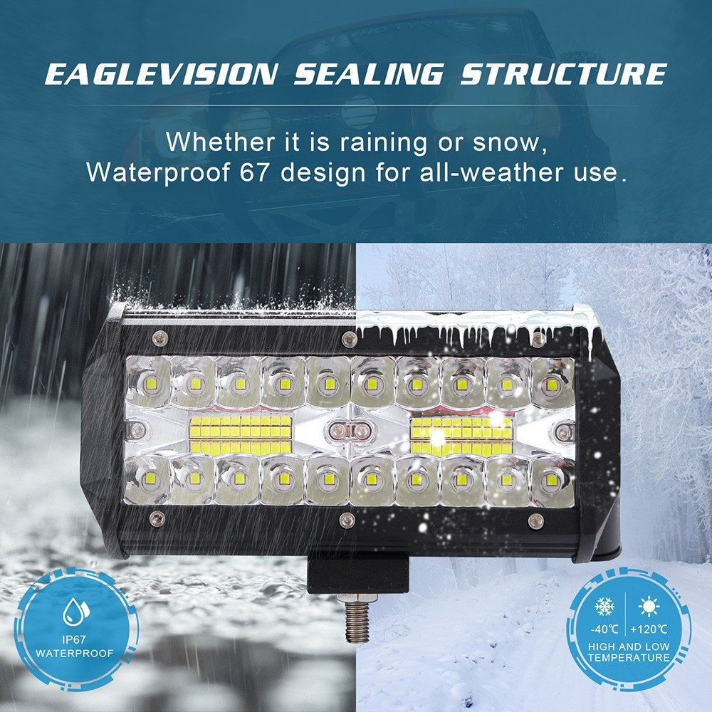 7-Inch 400-watt Driving Fog Off Road Lights Waterproof Spot Flood Combo for Pickup Truck SUV Boat 2 Pack