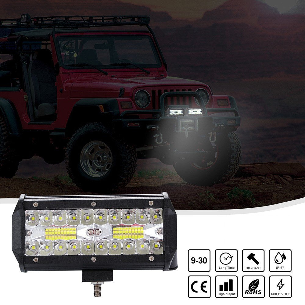 7-Inch 400-watt Driving Fog Off Road Lights Waterproof Spot Flood Combo for Pickup Truck SUV Boat 2 Pack