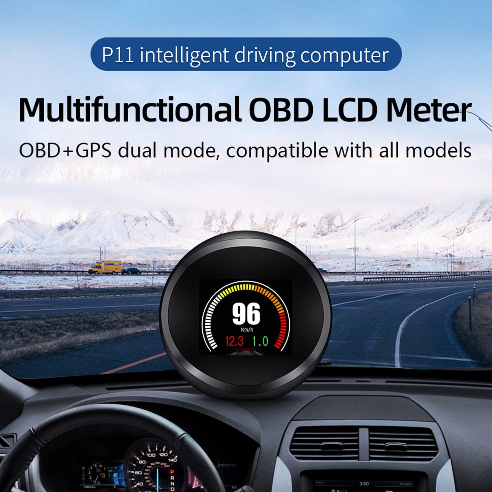 Car HUD Display OBD+GPS Head Up High Definition Safe Driving Computer Diagnostic Tool