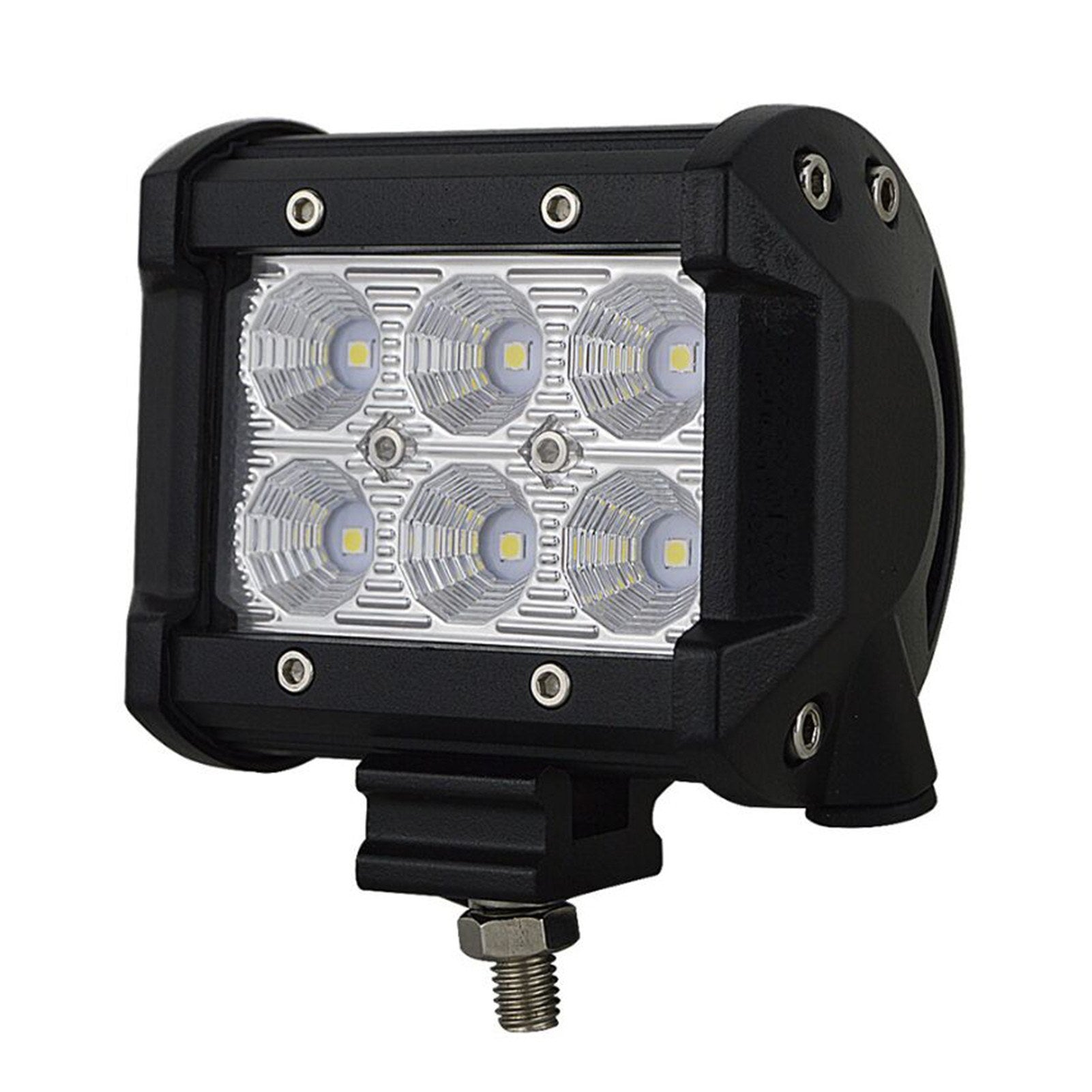 2PCS LED Light Bar 4in 18W Flood Fog Road Boat Driving Led Work SUV Lamp