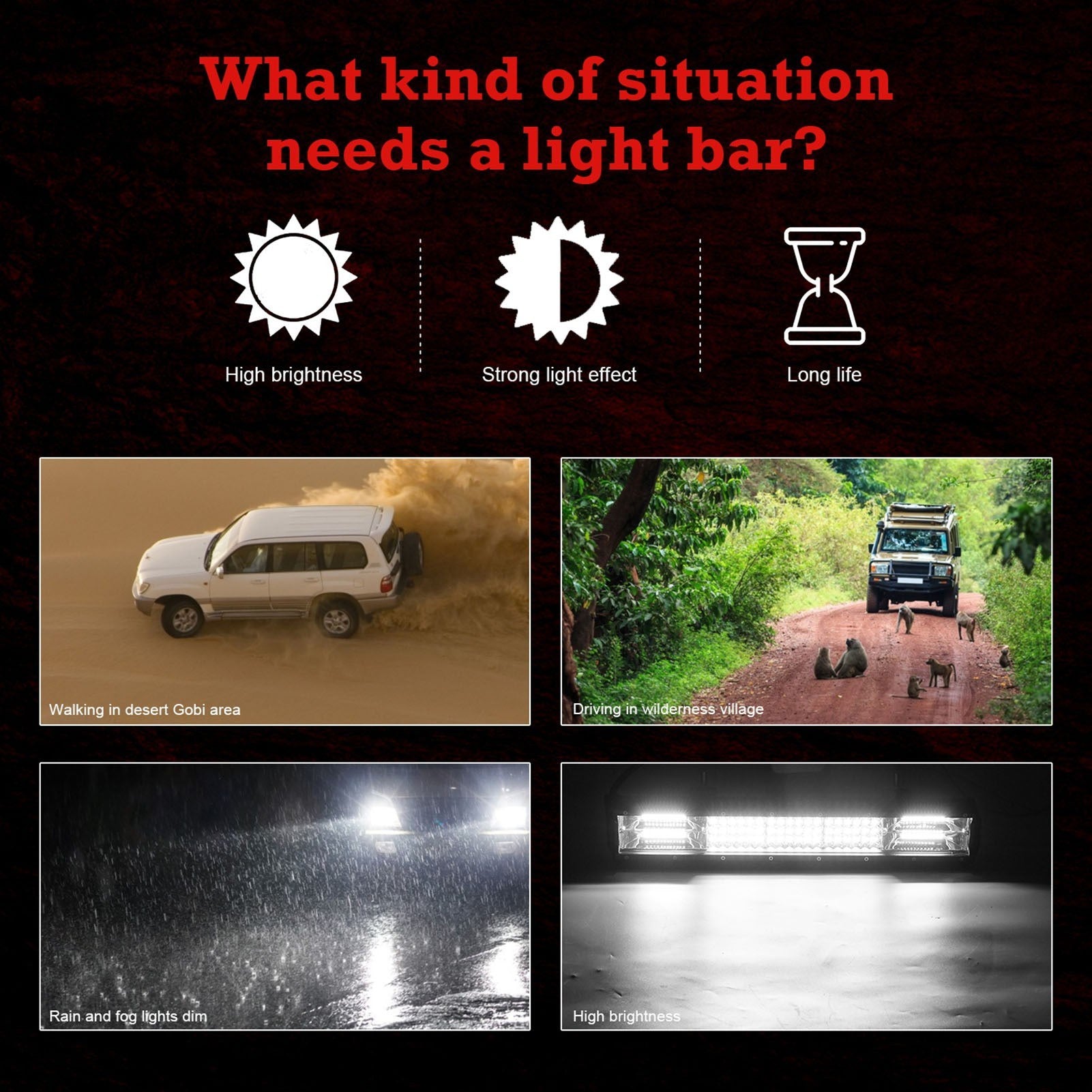 LED Light Bar Work Spot Flood Combo Led Off Road Lights Driving Fog