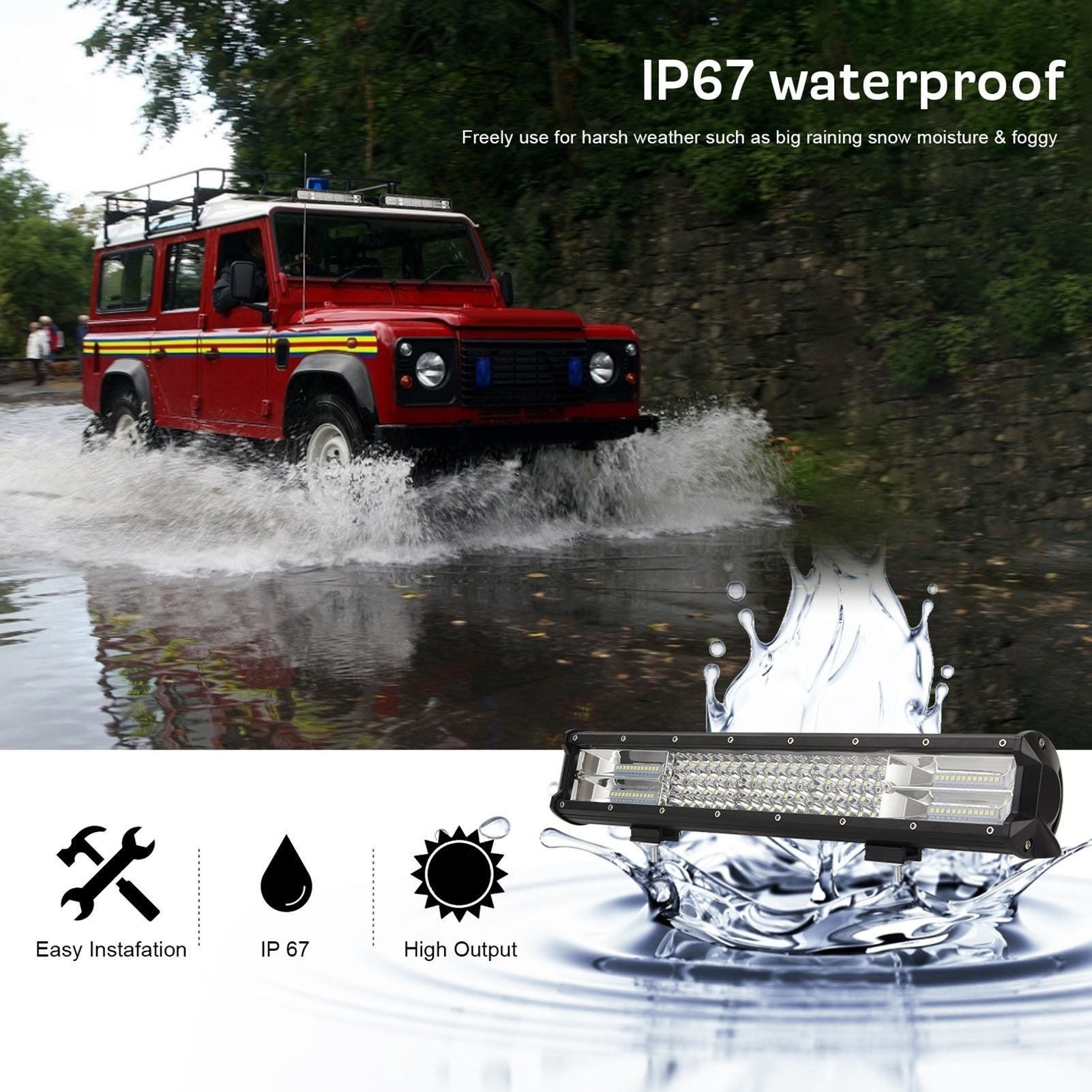 LED Light Bar Work Spot Flood Combo Led Off Road Lights Driving Fog