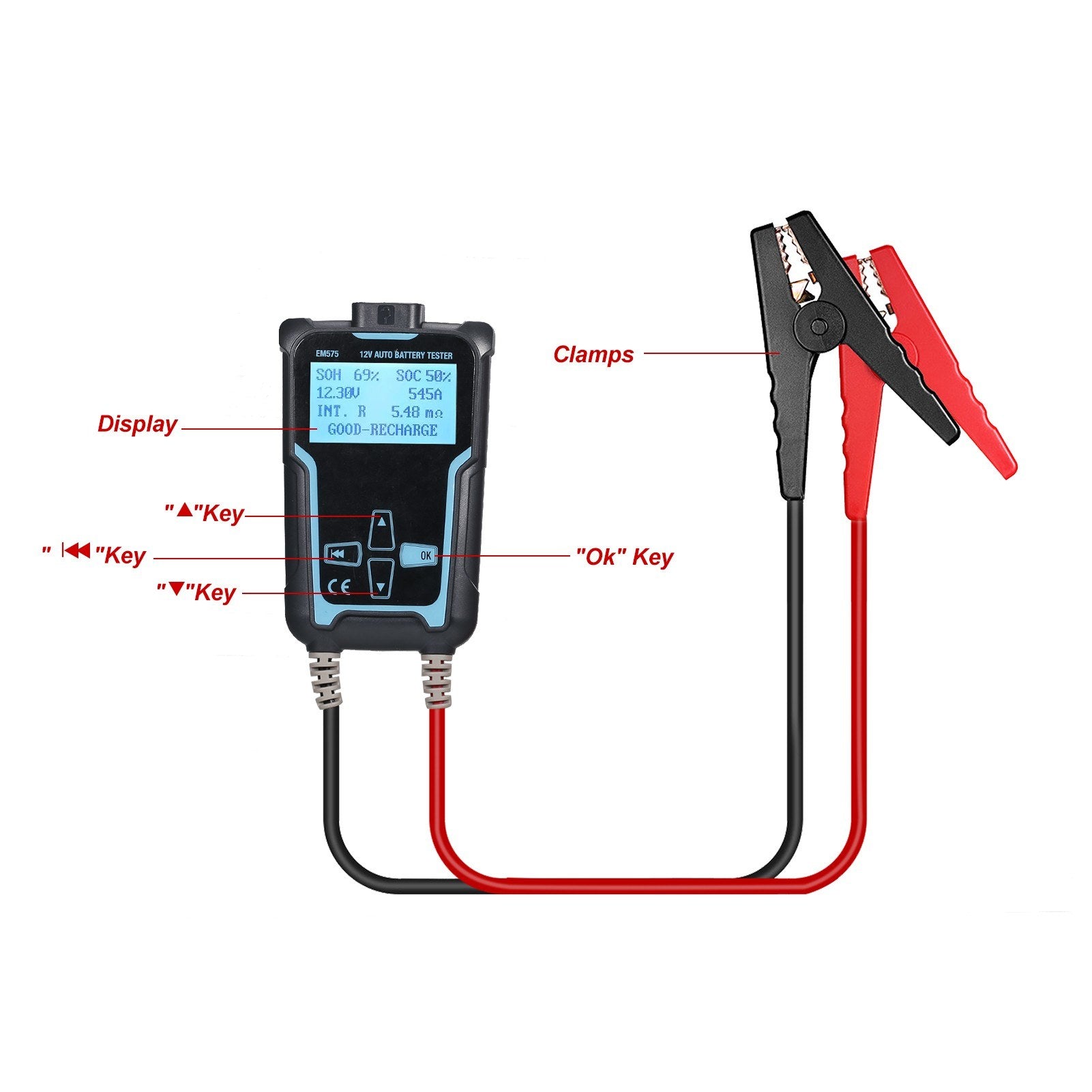12V-24V Car Battery Tester Analyzer 100-2200 CCA Automotive Load Digital Bad Cell