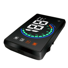 Car Hud Display OBDⅡ Head Up with Speed Overspeed Warning Mileage Measurement Water Temperature