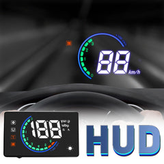 Car Hud Display OBDⅡ Head Up with Speed Overspeed Warning Mileage Measurement Water Temperature