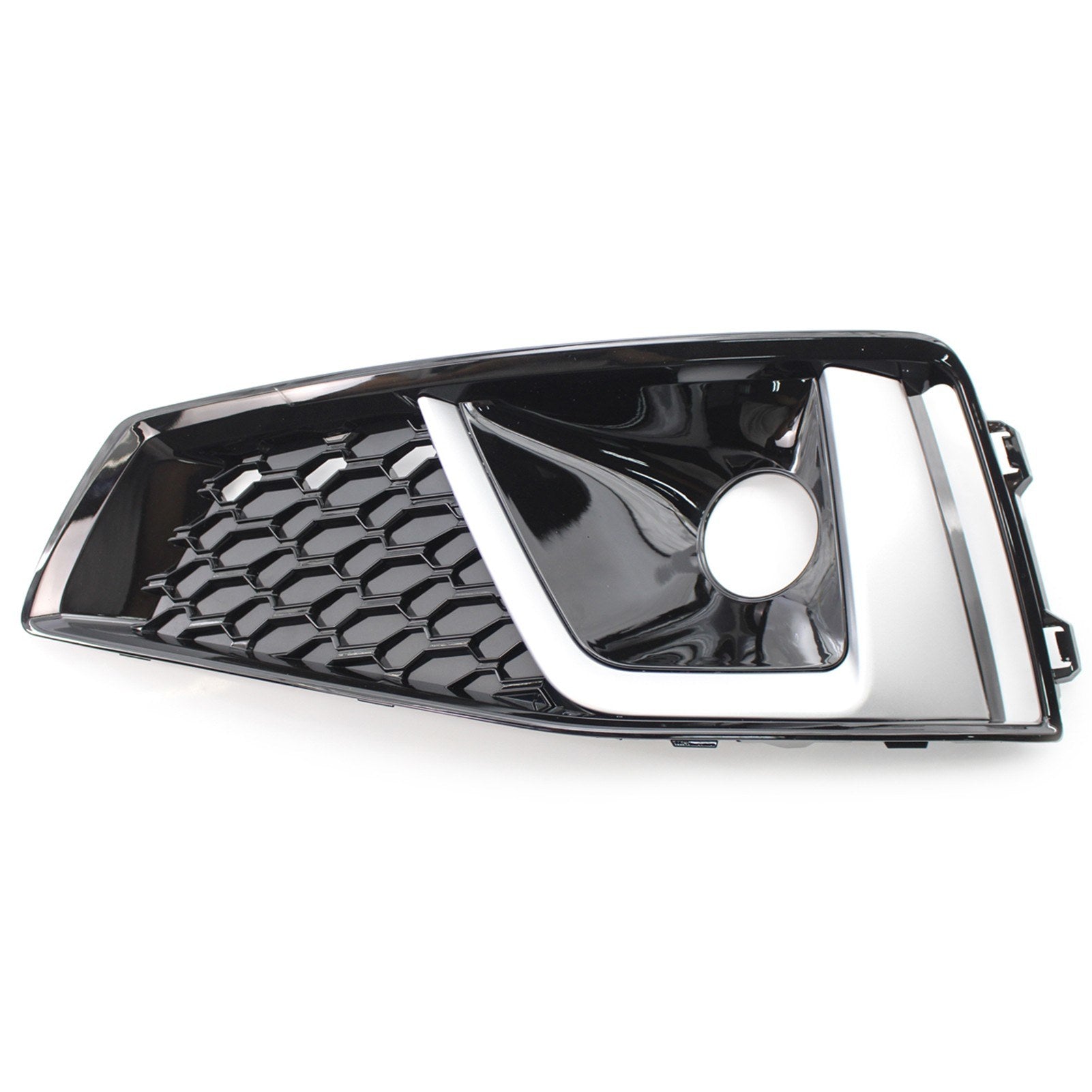 2pcs Front Bumper Fog light Grill Fog Lamp Frames Replacement For Audi A4L 2018-2020