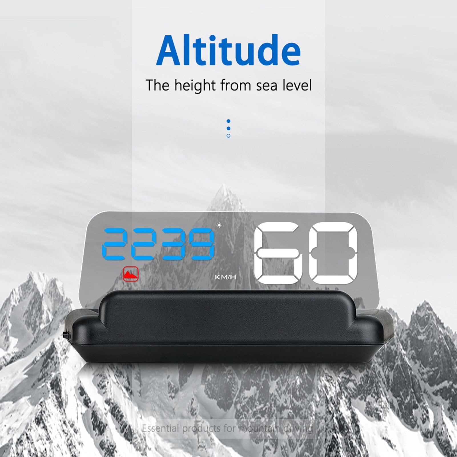 HUD Head Up Display High Definition Speedometer Car Safe Driving Computer Speed and Voltage Alarm 3D Reflection