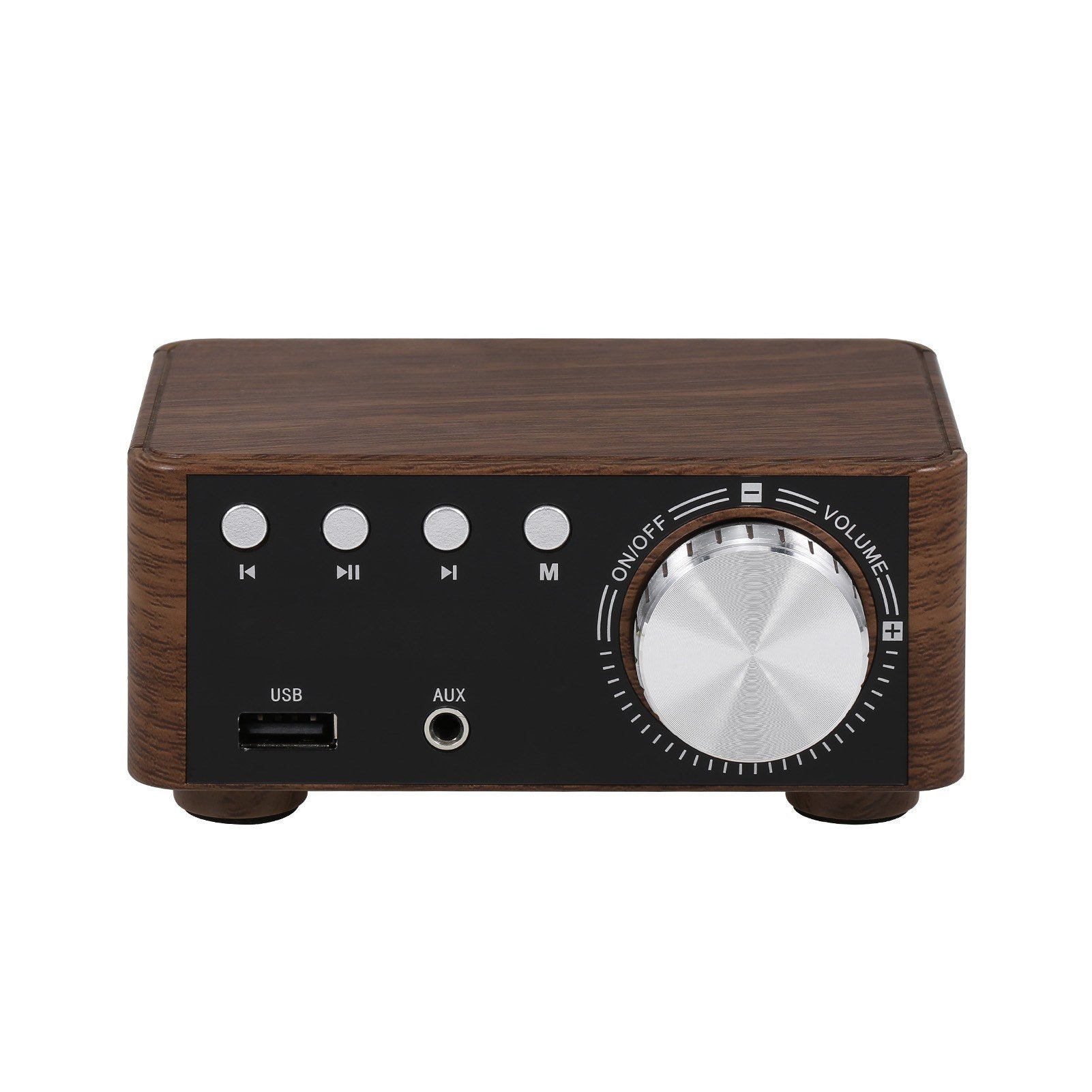 Wood Grain Hi-Fi BT 5.0 Digital Power Audio Amplifier Class D Stereo Home Car Marine USB/AUX IN