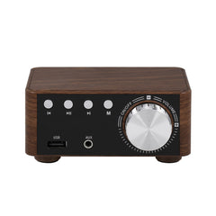 Wood Grain Hi-Fi BT 5.0 Digital Power Audio Amplifier Class D Stereo Home Car Marine USB/AUX IN