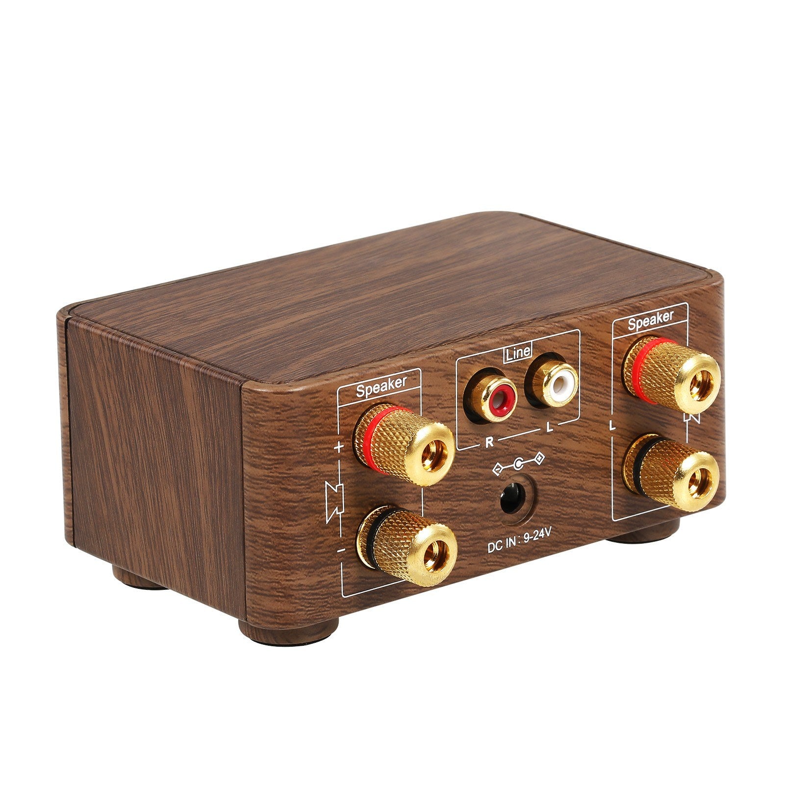 Wood Grain Hi-Fi BT 5.0 Digital Power Audio Amplifier Class D Stereo Home Car Marine USB/AUX IN