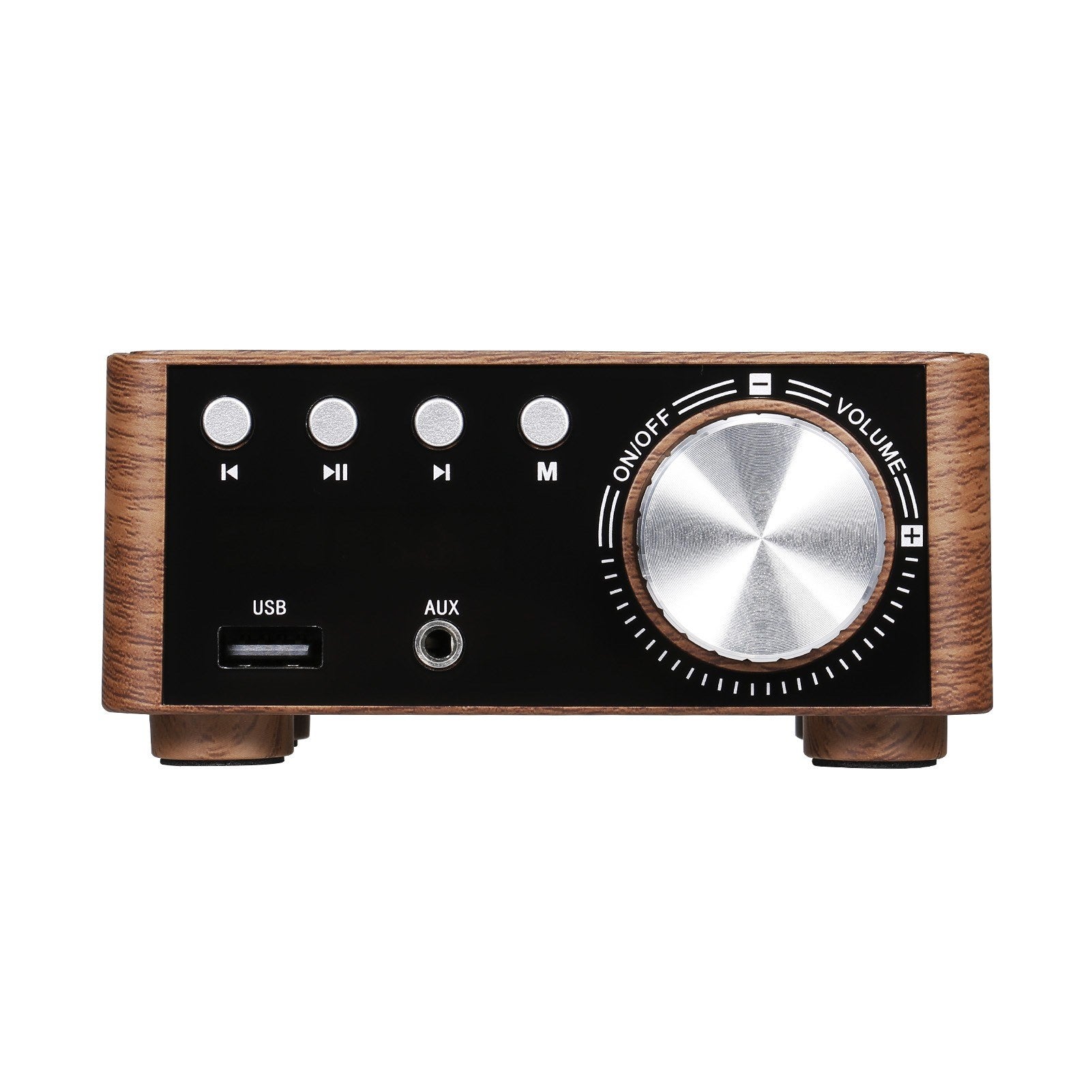 Wood Grain Hi-Fi BT 5.0 Digital Power Audio Amplifier Class D Stereo Home Car Marine USB/AUX IN