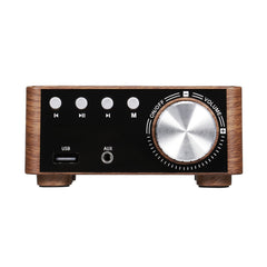 Wood Grain Hi-Fi BT 5.0 Digital Power Audio Amplifier Class D Stereo Home Car Marine USB/AUX IN