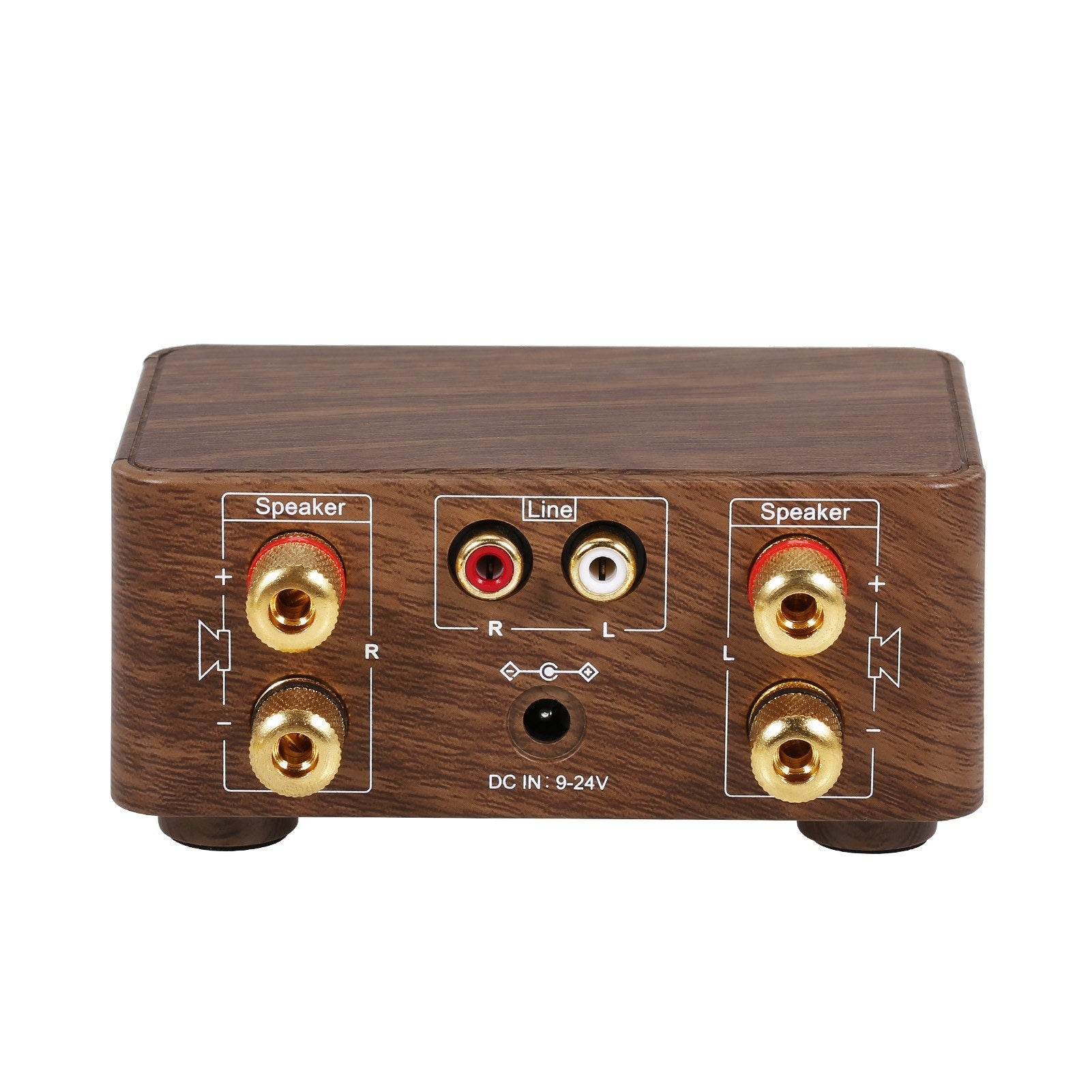 Wood Grain Hi-Fi BT 5.0 Digital Power Audio Amplifier Class D Stereo Home Car Marine USB/AUX IN