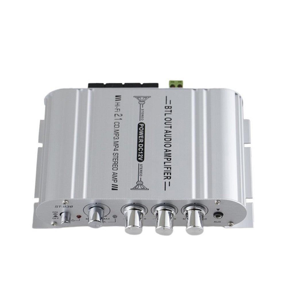 Mini Digital Hi-Fi Power Amplifier 2.1CH Subwoofer Stereo Audio Player Car Motorcycle Home
