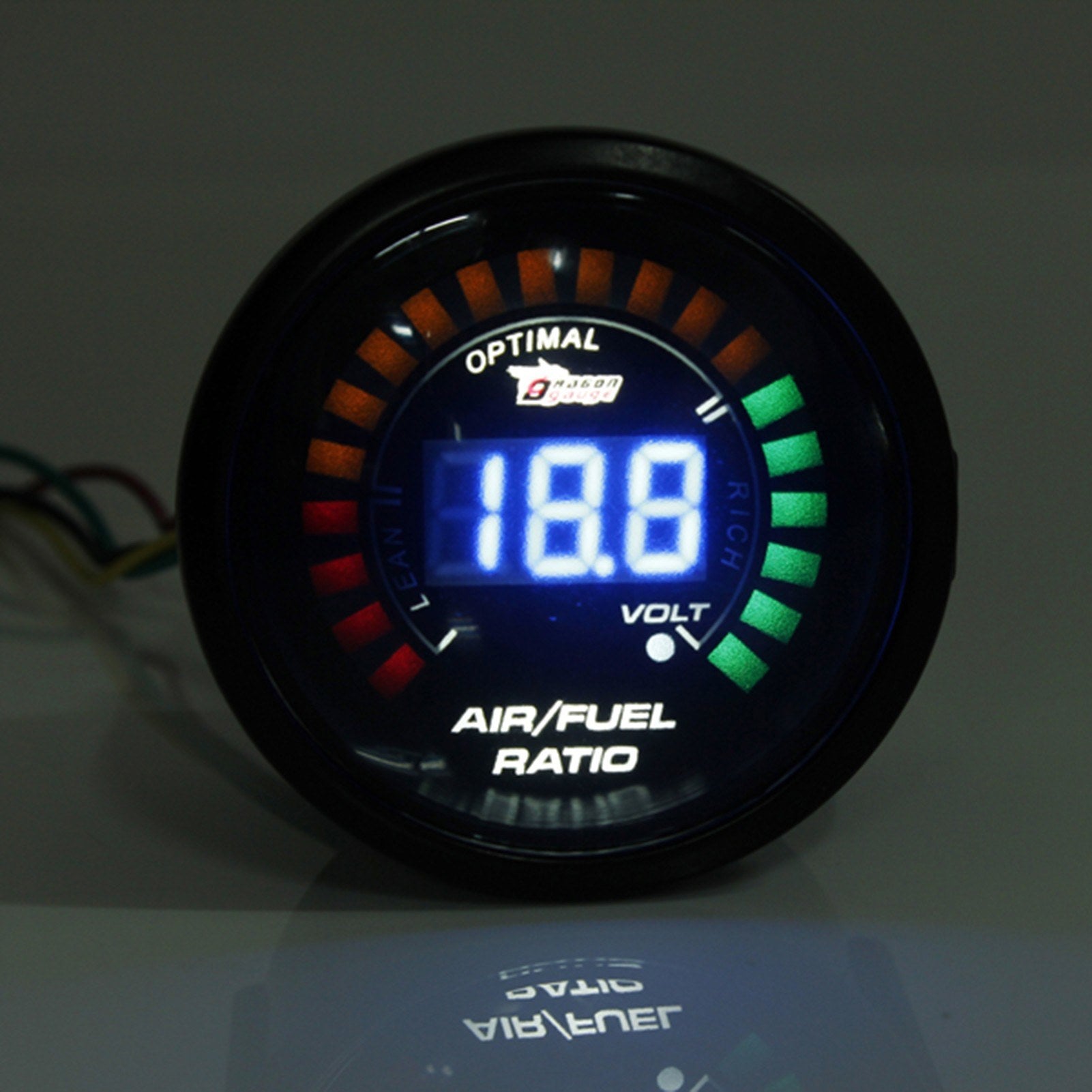 2 inch 52MM 20 Lights Digital Car Auto Air/Fuel Ratio Monitor Racing Gauge Analog