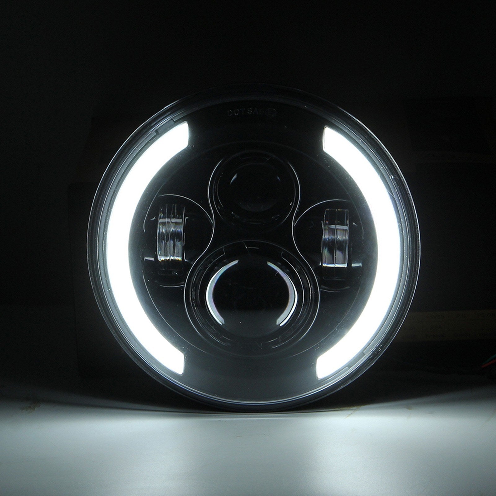 1pcs 7 Inch Round Shaped LED Front Headlight Replacement For Jeep Wrangler JK LJ TJ CJ