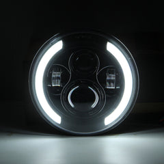 1pcs 7 Inch Round Shaped LED Front Headlight Replacement For Jeep Wrangler JK LJ TJ CJ