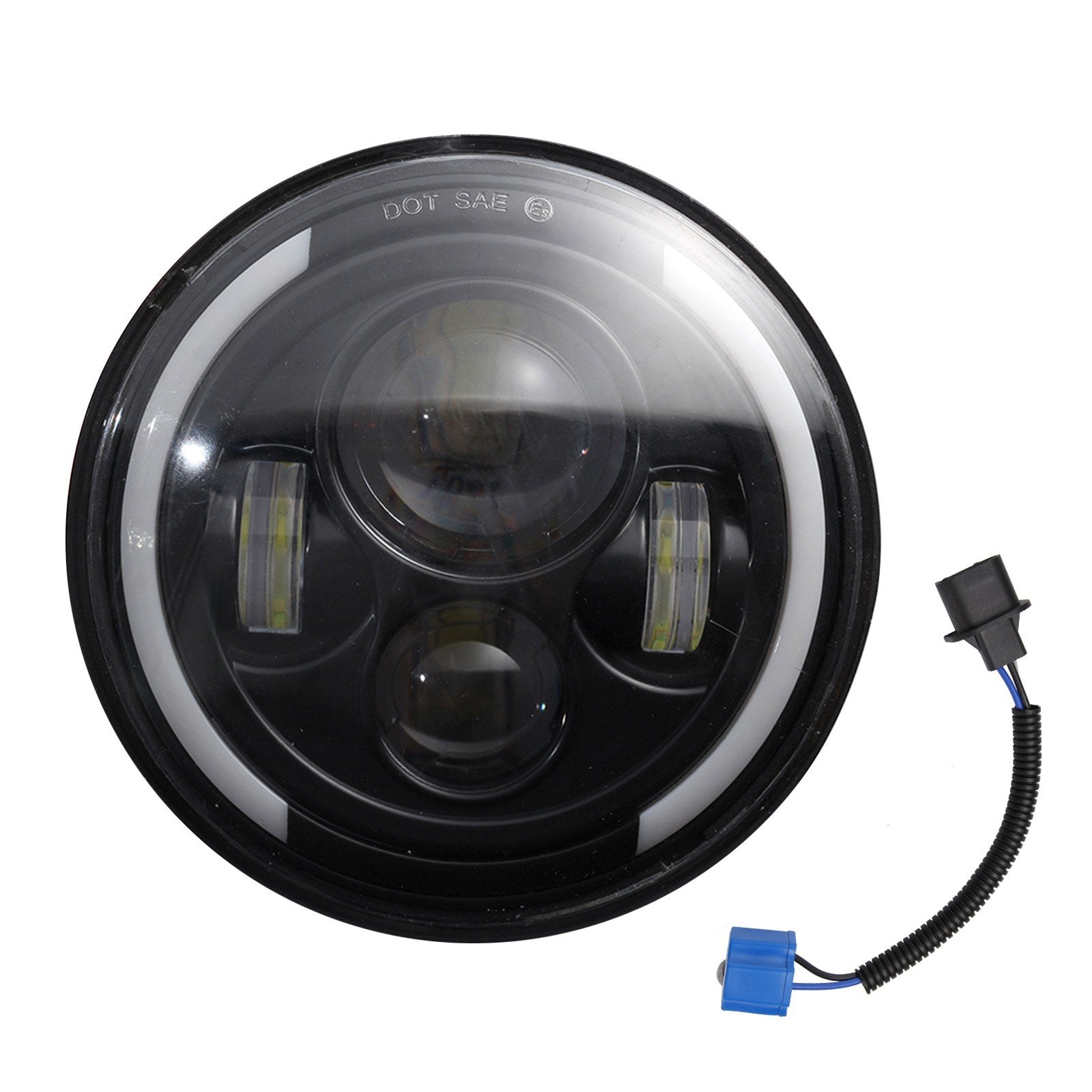 1pcs 7 Inch Round Shaped LED Front Headlight Replacement For Jeep Wrangler JK LJ TJ CJ