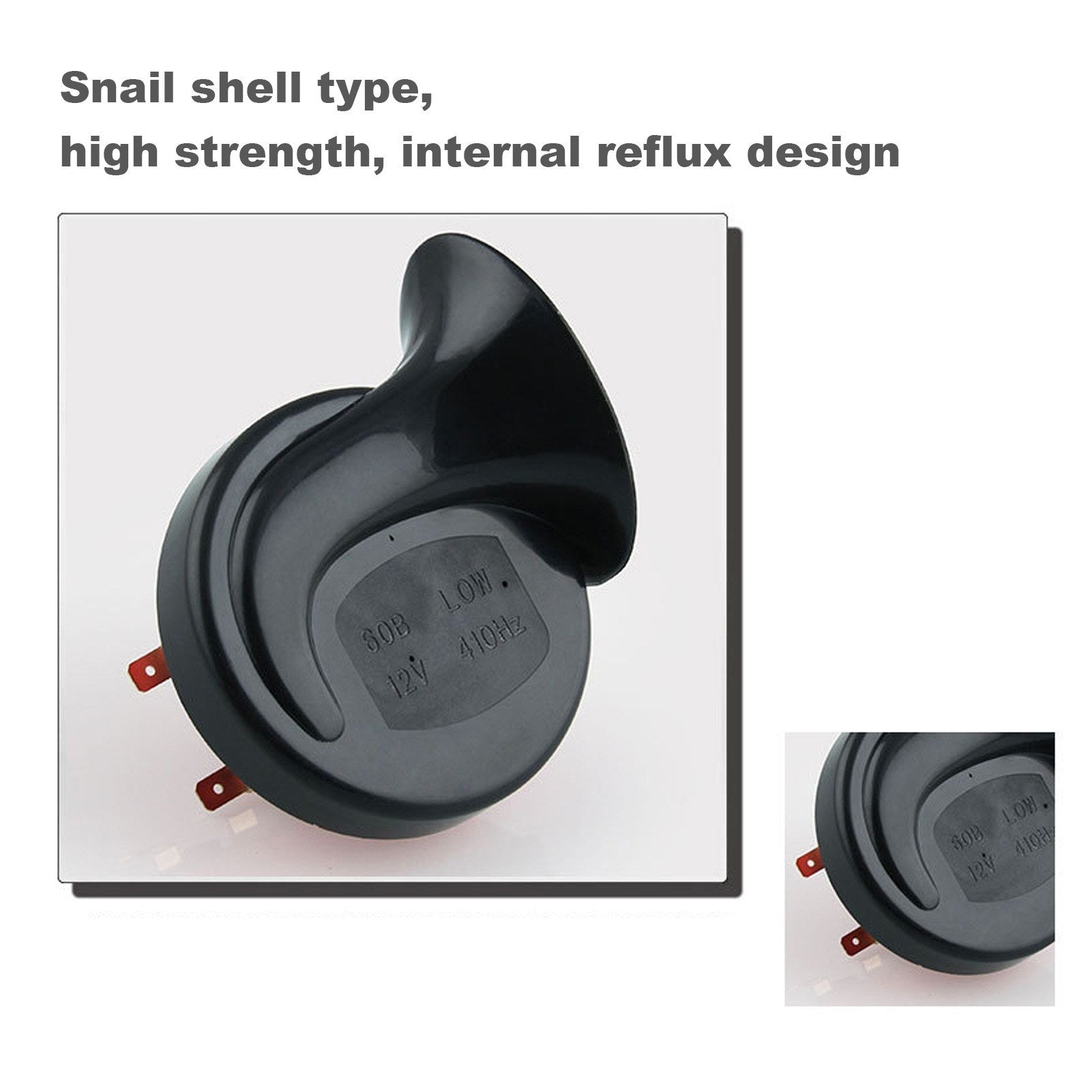 2 Pcs Car Horn Universal 12v Loud Dual-tone Snail Electric 105db for Truck Motorcycle
