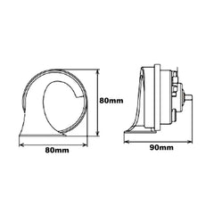 2 Pcs Car Horn Universal 12v Loud Dual-tone Snail Electric 105db for Truck Motorcycle